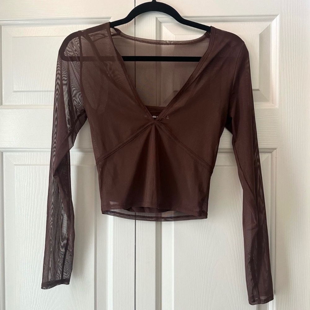 Abercrombie‎ and Fitch Brown Long Sleeve Blouse